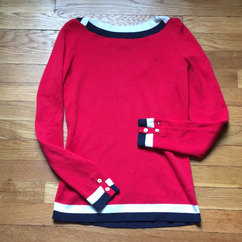 Tommy Hilfiger Pima Cotton Red Sweater S